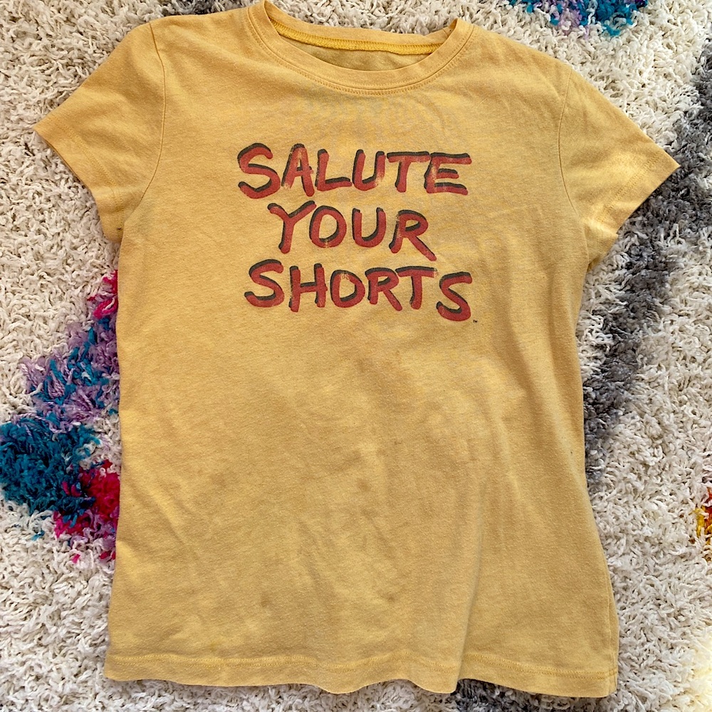 Throwback Nickelodeon Salute Your Shorts Tee - Size xs/s